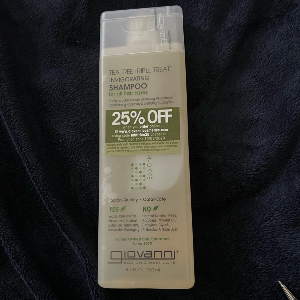 Giovanni Tea Tree Triple Treat Invigorating Shampoo, 8.5 fl oz, NIB